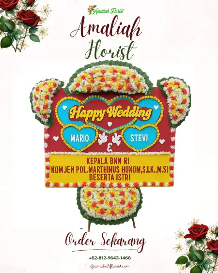 Papan Bunga Pernikahan Tegal Ratu